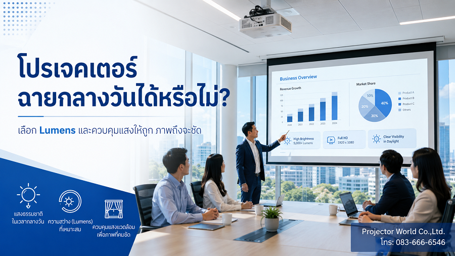 โปรเจคเตอร์ฉายกลางวันได้หรือไม่ เลือก Lumens อย่างไรให้ภาพชัด