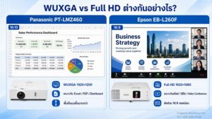 เปรียบเทียบ WUXGA และ Full HD สำหรับโปรเจคเตอร์ห้องประชุมและห้องเรียน